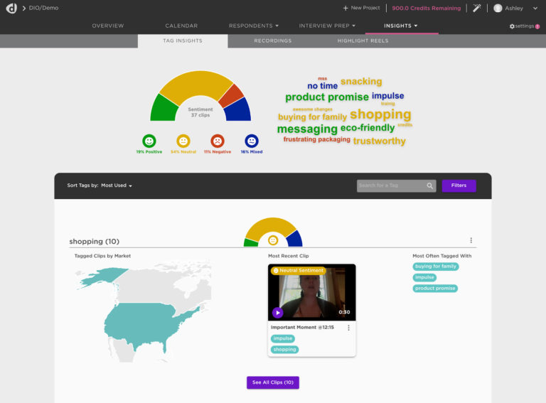 Tag Insights Explorer Screen